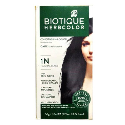 BIOTIQUE HERBCOLOR 1N NATURAL BLACK RS-375
