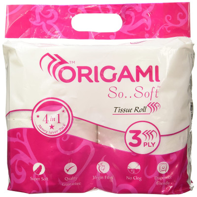 ORIGAMI SO SOFT TISSUES ROOLL 3 PLY 4 IN 1