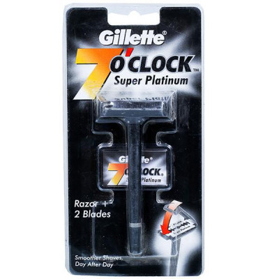 GILLETTE 7OCLOCK SUPER PLATINUM RAZOR 99