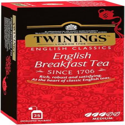 TWININGS ENGLISH BREAKFAST TEA BAGS 25N