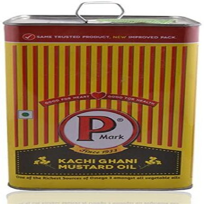 P MARKA KACHI GHANI MUSTERD OIL  TIN 15 LTR