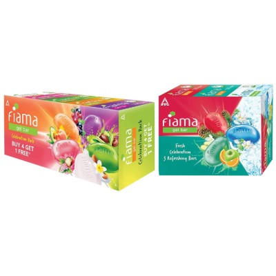 FIAMA GEL BAR FAMILY PACK BUY 4 GET 1 FREE 375G