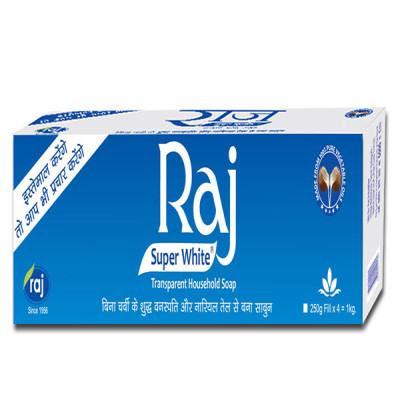 RAJ SUPER WHITE LAUNDARY BAR 1KG