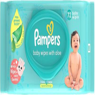 PAMPERS BABY WIPES WITH ALOE BUY1GET1 72 WIPES