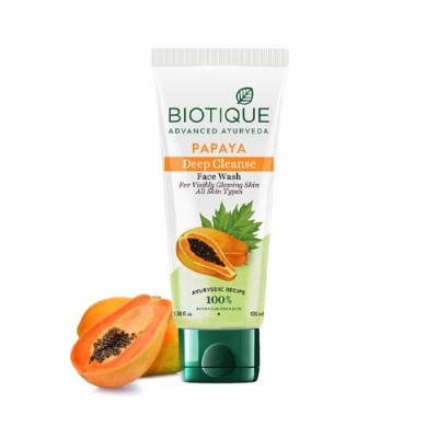 BIOTIQUE PAPAYA DEEP CLEANSER FACEWASH 100ML