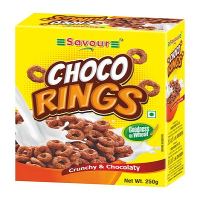 SAVOUR CHOCO RINGS CRUNCHY&CHOCOLATY 250G