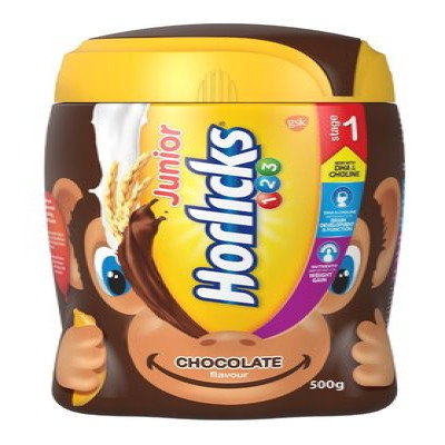 HORLICKS JR 123  CHOCOLATE FLAVOUR 500GM
