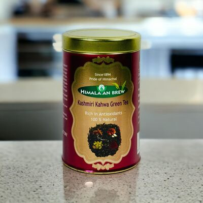 HIMALAYAN BREW KASHMIRI KAHWA GREEN TEA TIN 70GM
