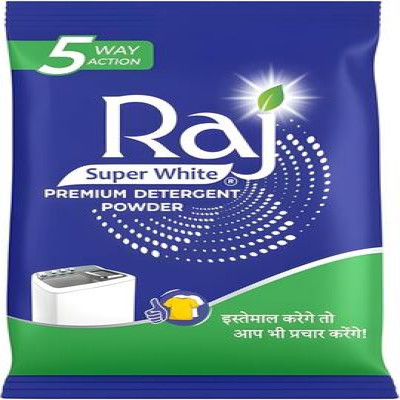 RAJ SUPER WHITE DETERGENT POWDER 1KG