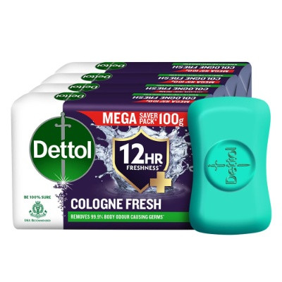 DETTOL COLOGNE FRESH SOAP SET 4*100G