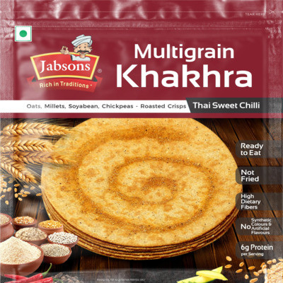 JABSONS KHAKHRA MULTIGRAIN THAI SWEET CHILLI 180G