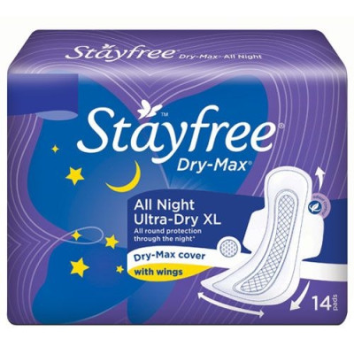 STAYFREE DRY-MAX ALL NIGHT ULTRA XL 14 PADS