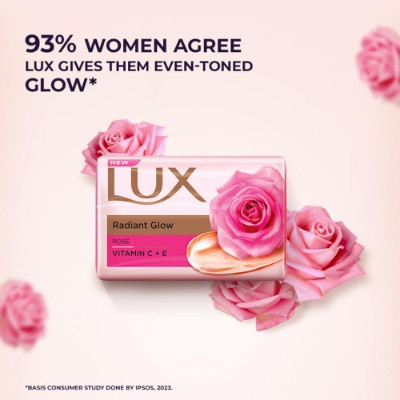 LUX RADIANT GLOW ROSE VITAMIN C+E 3*150G