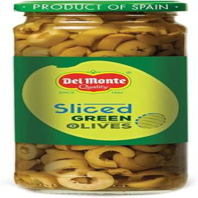 DEL MONTE SLICED GREEN OLIVES 450GM