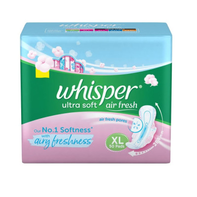 WHISPER ULTRA NO GAP NO LEAKS XL+ 50 PADS