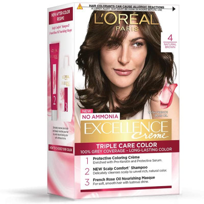 LOREAL PARIS EXCELLENCE CREME 4 NATURAL BROWN