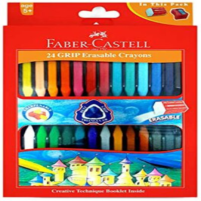 FABER CASTELL ERASABLE CRAYONS 24N