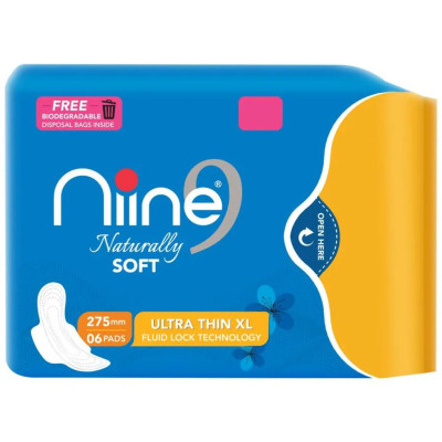 NINE NATURALLY SOFT ULTRA THIN XL 320MM 6 PADS