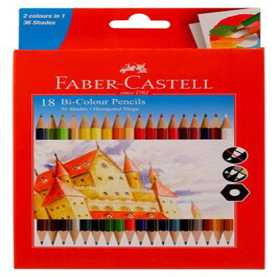 FABER CASTELL 18 BI-COLOUR PENCILS