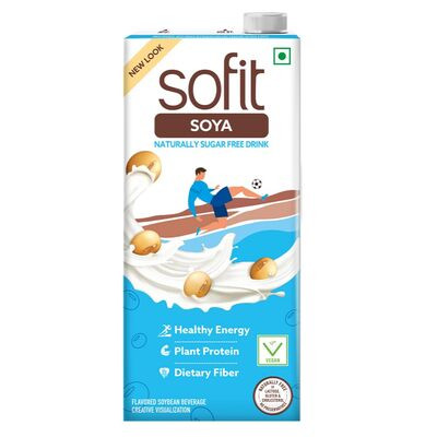 SOFIT SOYA MILK NATURALLY SUGAR FREE 1LTR