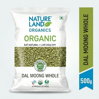 NATURE LAND ORGANIC DAL MOONG WHOLE 500G