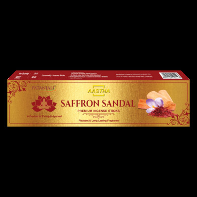 PATANJALI AASTHA SAFFRON SANDAL AGARBATTI 20N