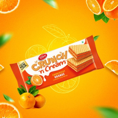 TIFFANY ORANGE CREAM WAFFER 150G