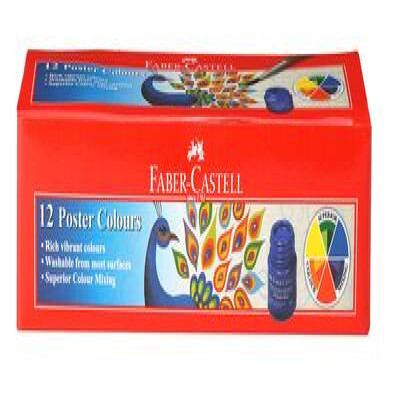 FABER CASTELL 12 POSTER COLOURS * 10ML