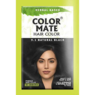 COLOR MATE HAIR COLOR 9.1 NATURAL BLACK 15G