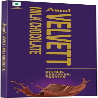 AMUL VELVETT MILK CHOCOLATE 150G