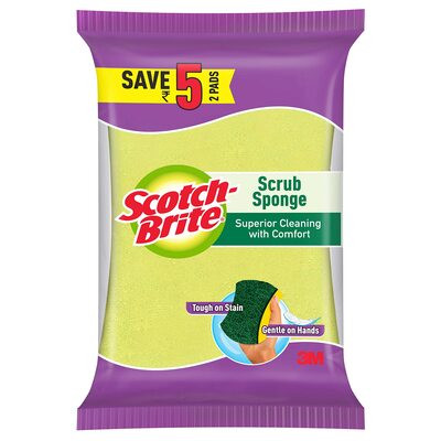 SCOTCH BRITE SCRUB SPONGE 2IN1 35/-
