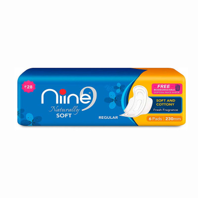 NINE NATURALLY SOFT REGULAR 6 PADS