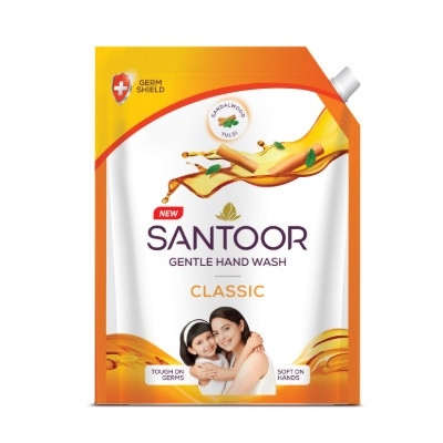 SANTOOR GENTLE HANDWASH CLASSIC  200ML+200ML PUMP
