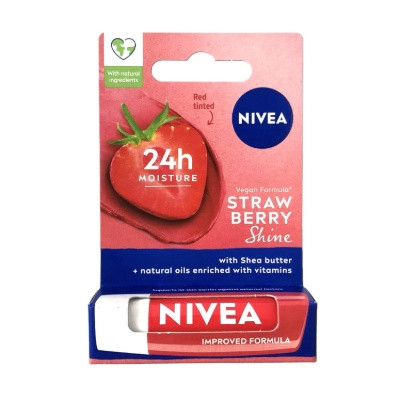 NIVEA LIP CARE STRAWBERRY SHINE 4.8G
