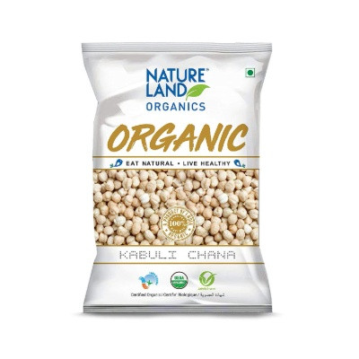 NATURE LAND ORGANIC DAL KABULI CHANA 500G