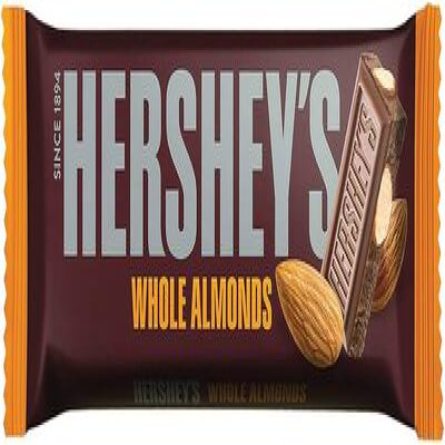 HERSHEYS WHOLE ALMONDS CHOCOLATE 100GM