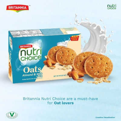BRITANNIA NUTRI CHOICE OATS ALMOND MILK COOKIES 75