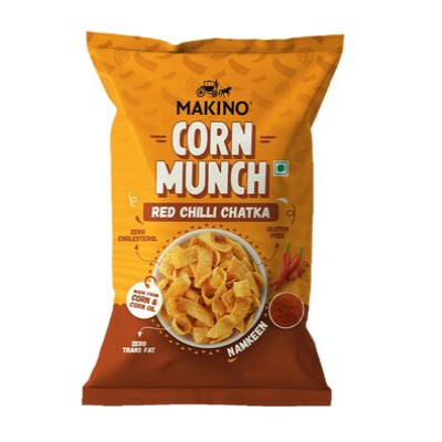 MAKINO CORN MUNCH RED CHILLI CHATKA 150G