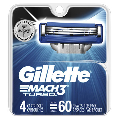 GILLETTE MACH3 CHARCOAL 4CUTS