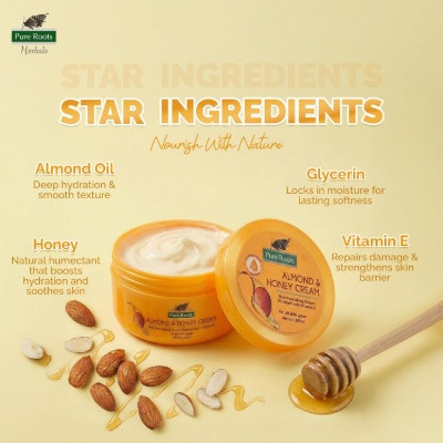 PURE ROOTS ALMOND CREAM 200ML