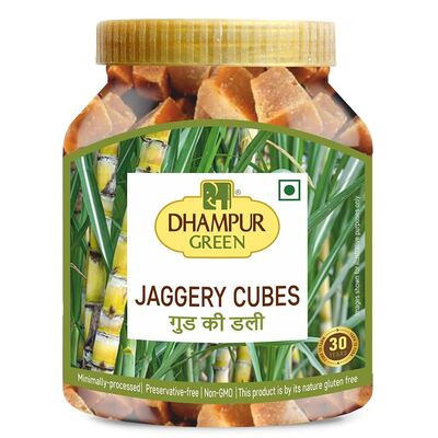 DHAMPUR GREEN JAGGERY CUBES 650G
