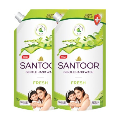 SANTOOR HAND WASH FRESH 180ML+180ML