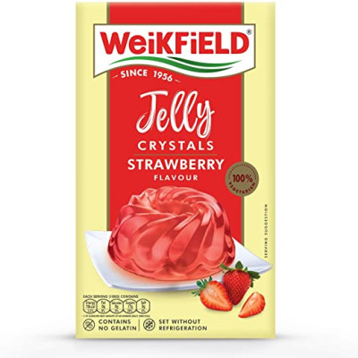 WEIKFIELD JELLY CRYSTALS STRAWBERRY 90GM