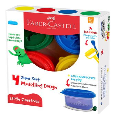 FABER CASTELL 4 SUPER SOFT MODELLING DOUGH 200GR