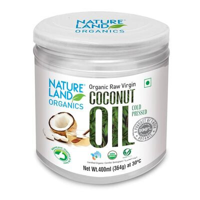 NATURE LAND ORGANIC COCONUT OIL 400ML