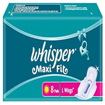 WHISPER MAXI FIT 8 PADS REGULAR