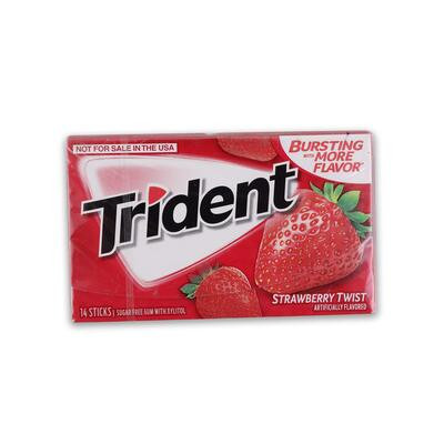 TRIDENT STRAWBERRY TWIST SUGAR FREE GUM 90