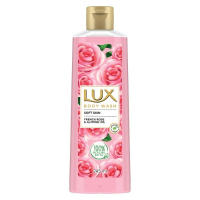 LUX BODY WASH SOFT ROSE 245ML