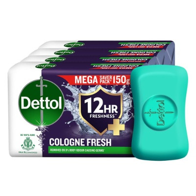 DETTOL COLOGNE FRESH SOAP SET 4*150G