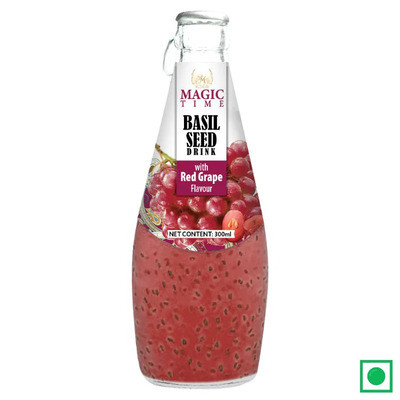 MAGIC TIME BASIL SEED DRINK WITH RED GRAPE FLAVOUR